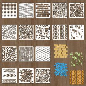 241740-us Asofelk 16pcs 6 Inch Graffiti Stencils For Spray Reusable Customized Templa