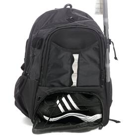 Athletico 819615021528 Lacrosse Backpack - Red 19.5 X 14 10 Inches Black