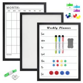 Atobart 715377440297 3pcs Magnetic 12 Inch X 16 Small White Board Drawing Boards Dry Erase W
