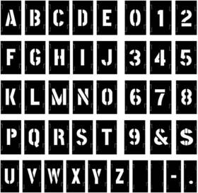Attisstore 1inch& 138piece Painting Stencil Set 1 Inch Plastic Letters And Numbers Interlocking