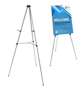 B004a7odoi Audio-visual Direct Lightweight Aluminum Telescoping Display Easel 70 Inch Silver Portable And Sturdy
