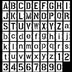 12636 Augshy 2 Inch Letter Stencils For Painting 56 Pcs Reusable Interlocking Lett