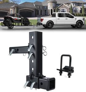 Aptrl-hitch-g2 Aupar Patented Design Hitch Riser Adjustable Trailer Extension 4 Inch -10 Dro