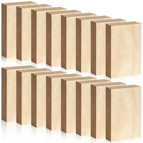 Aweyka 768434901835 16 Pack Unfinished Wood Blocks For Crafts 4.92 X 3 1 Inch Mdf Board W