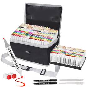 B0bzkyvk27 Banral 262 Colors Dual Tip Alcohol Markers Twin Sketch Art Marker Set