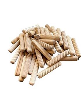 Bark And Lindy 060920021191 Wood Dowel Pins 1 1/2 Inch X 3/8 Fluted For Furniture Woodworking Ho