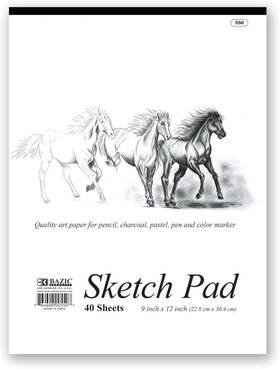 Bazic Products 764608005507 40 Ct. 9 Inch X 12 Premium Sketch Pad