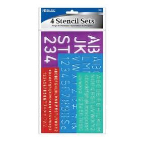 Bazic Products 787718022141 Letter Stencil Sets Sizes 8 10 20 30 Mm Letters Number Mathematics Si