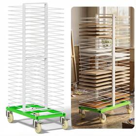 Bbteqekn-a5mcg Bbteqekn 50 Shelves Art Drying Rack Total Load Capacity 800 Lbs Paint Wit