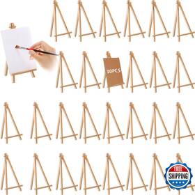 B0b5dq1ll5 Bbto 30 Pack Tall Wood Easels Tabletop Display Art Craft Painting Easel