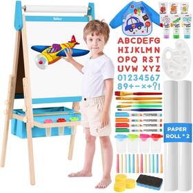 Kese001bu Belleur B All-in-one Art Easel For Kids Adjustable Double Sided Wooden Easel... Fast Ship
