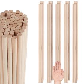 Wr40-24in Belmaks 40 Pcs Wooden Dowel Rod 24 Inch X 1/4 Wood Craft Sticks Dowels Fo