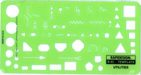 Berol 014173253613 Rapidesign Template - Inch Electric Public Utilities R-45