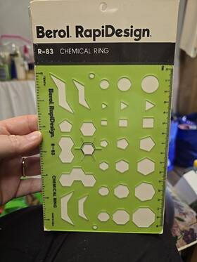 Berol 070735008831 Rapidesign R-83 Chemical Ring Templates Nip Sealed Precision Milled