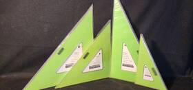 Berol 070735045126 Rapidesign Triangles Lot Of 4 8 Inch -30/60 10 -45/90 12 And 14