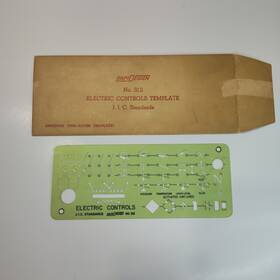 Berol 070735083128 Vintage Rapidesign No. 312 Electric Controls Template W Original Envelope