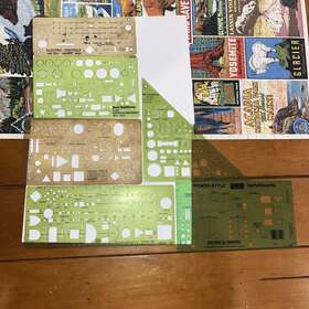 R-375 Berol Rapidesign Template Electro Master Lot Electrical Controls Electronic Amp