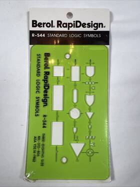 R-544 Berol Rapidesign Template - Standard Logic Symbols 3/8 Size