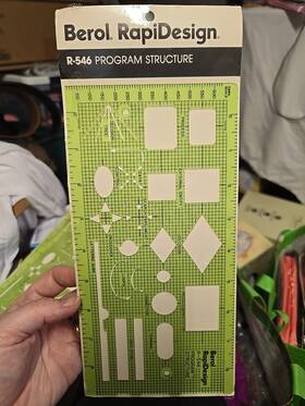 R-546 Berol Rapidesign Template Program Structure Nip Sealed