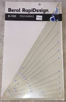 R-1132 Berol R-555 Rapidesign Template Poly-angle Polyangle New In Package Vtg Nos Usa