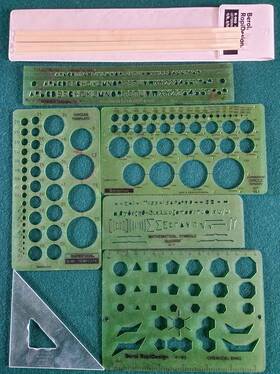 R-690 Berol Rapidesign Various Templates And Lettering Guide