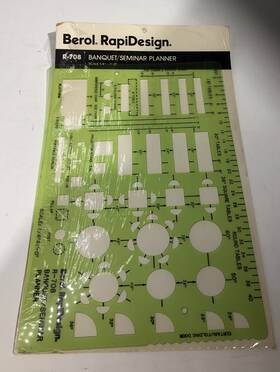 R-708 Berol Rapidesign Banquet/seminar Planner Scale 1/4 Inch New