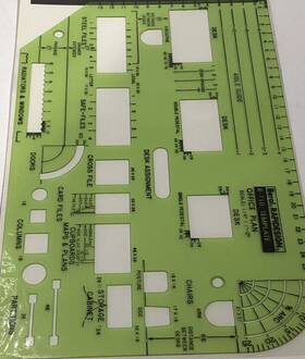 R-710 Berol Rapidesign Speedi Office Plan 1/4 Inch New