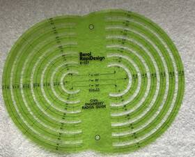 R127 Berol Rapidesign Template Civil Engineers Radius Guide