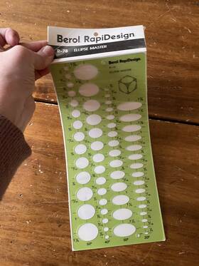 Berol Rapidesign 070735008787 R-78 Ellipse Master Template 20 30 40 50 Degrees