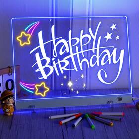 Board-40-30 Berverra Large Led Drawing Board For Kids With Stand 15.7x11.8 Dry Erase Message