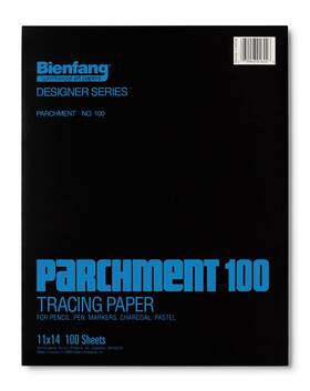 240230 Bienfang Parchment 100 Tracing Paper Pad 11 Inch X 14 Sheets 24lb 40gsm