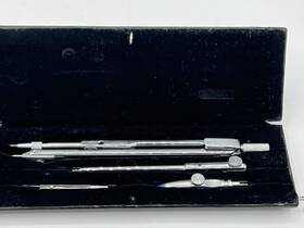 D404 Bofa Vtg Technical Drawing Compass Set Velvet Lining Case Shanghai