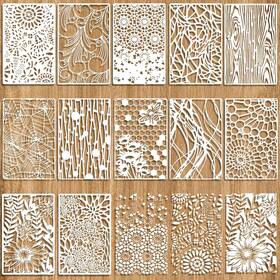 Bnqjijr0 Bohuiz 663317 1 12 Pcs Abstract Geometric Texture Stencils For Painting Mixed C