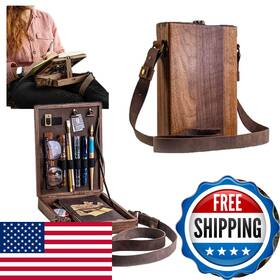 B09xfd3sjm Bomeiqee Writers Messenger Wood Multifunctional Wooden Handmade Crossbody