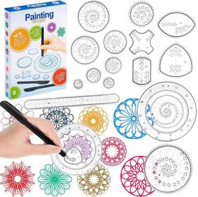 Branded 744759179692 Chivao Spiral Art Gear Geometric Ruler Circle Template For Drawing Plasti