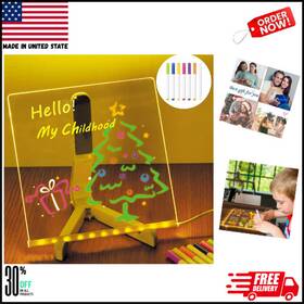 Branded Erase 1 Led Note Board With Colors For Kids Light Drawing 7.9 Glow Memo