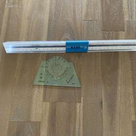 72-845 Bruning 76-865 Parallelograph Engineering Drawing Triangular Scale