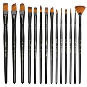 B-8814 Brusarth Paint Brushes Set 14 Pcs Artist Brush For Acrylic Oil Watercolor Gouache Art