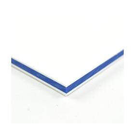 Pla-000017-72 Buyplastic King Colorcore Plastic Sheet 3/4 Inch X 24 48 White-blue-white Col