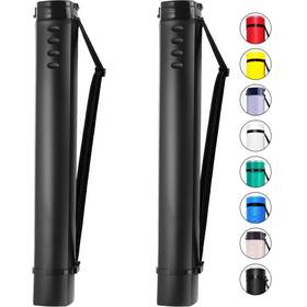 Calpalmy 684753221730 2-pack Extendable Poster Tubes Expand From 24.5 Inch To 40 Large Black-matte