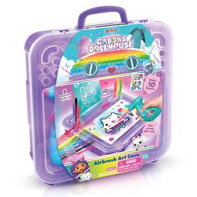 B0d7x5nky8 Canal Toys Gabbys Dollhouse Airbrush Art Case - Portable Creativity Set For Kids 4