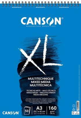 C31078a033 Canson Xl Mix Media Textured Spiral Album Microperforated A3 50 Sheets 160g