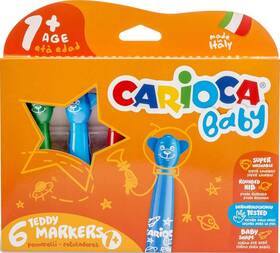 C4742815 Carioca Viltstift Baby Teddy Doos Van 6 Stuks In Geassorteerde Kleuren