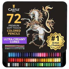 B06zznf7gs Castle Art Supplies 72 Premium Soft Core Colored Pencils Set For Adult Artists