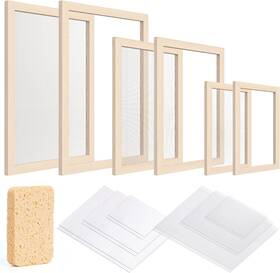 P-015m Caydo 3 Pieces Paper Making Frame Kit Papermaking Mould And Deckle With Mesh A