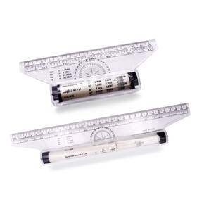 Augustus4jdpxc001 Cchome 2 Pcs Plastic Measuring Rolling Ruler Drawing Design For Dr