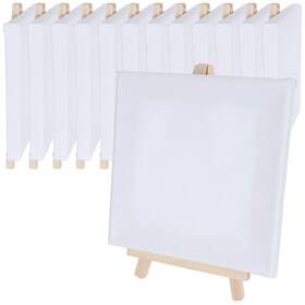 Certbuy 745681782264 12 Pack 6 Inch X Stretched Canvas With Easel Mini Wood Display