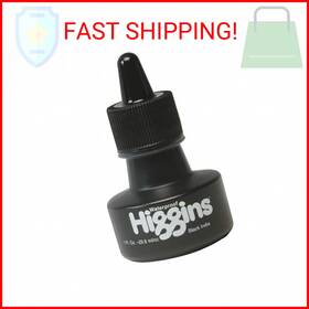 Chartpak 758219553533 Higgins Waterproof Black India Ink 1 Oz