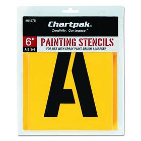 Chartpak 806791914492 Letter And Number Painting Stencils A-z 0-9 6 Inches H 35 Per