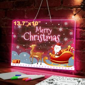 Chgfs 313056745772 Led Drawing Board For Kids 13.7 Inch X10 4 Modes&7 Colors Note Acrylic Dry